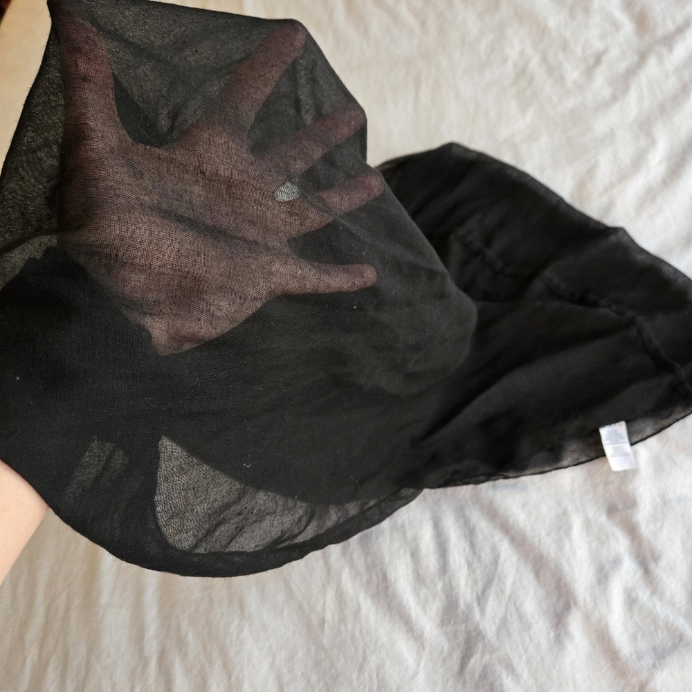 Sheer Black Infinity Circle Loop Scarf - free with bundle! - Picture 2 of 4